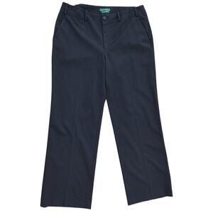 Lauren Ralph Lauren Sanderson Dress Pants Trousers Black Size 14 Straight Leg